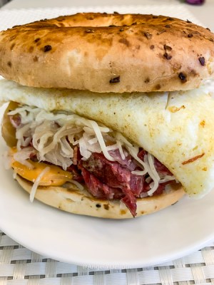 Reuben Bagel Sandwich