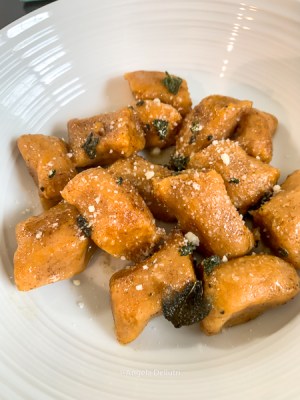 Pumpkin Gnocchi with Brown Butter and Crispy Sage Leaves