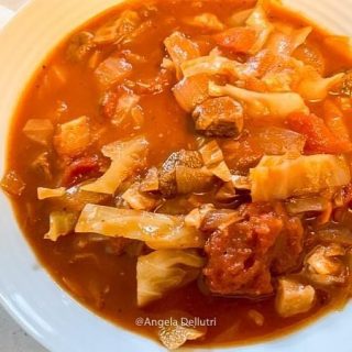 Sweet and Sour Cabbage Soup.  https://thefinisheddish.com/2020/10/03/sweet-and-sour-cabbage-soup/